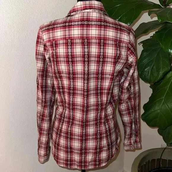 Woolrich Women’s Western RED Plaid Long Sleeve PEARL Snap Buttons Medium - Picture 16 of 16